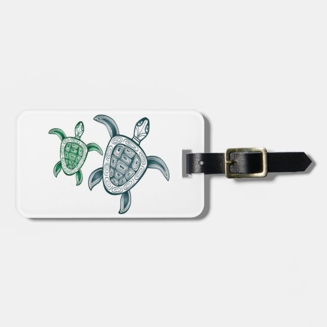 Hanauma Bay Hawaii Turtle Luggage Tag (Front Horizontal)