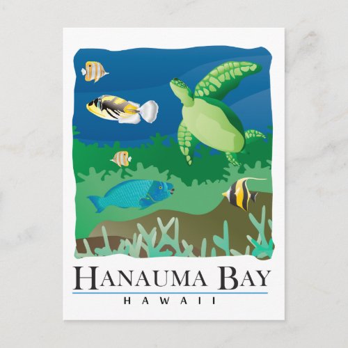 Hanauma Bay Oahu Hawaii Postcard