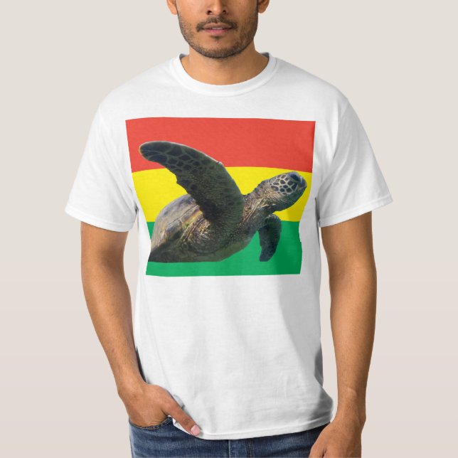 Hanauma Bay Oahu Reggae Hawaii Turtle T-Shirt (Front)
