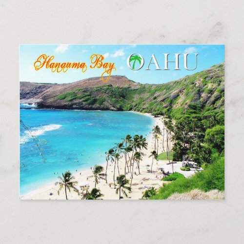Hanauma Bay Oahu _ Snorkelers Paradise Postcard