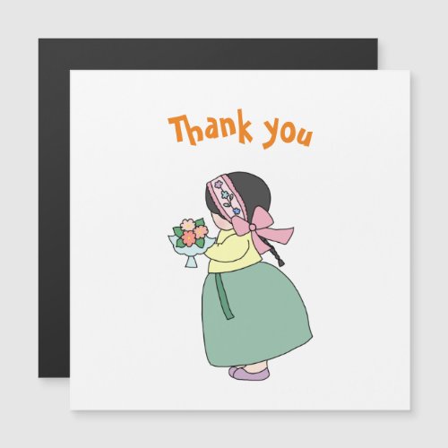 Hanbok girl Thank you Card