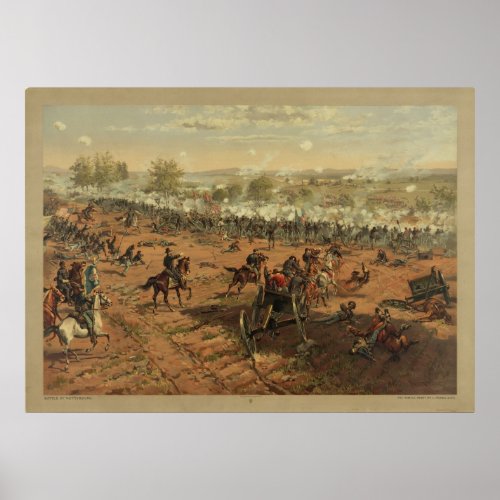 Hancock at Gettysburg by Thure de Thulstrup Poster