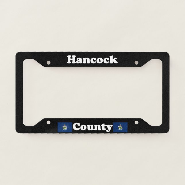 Hancock County Maine LPF License Plate Frame (Front)