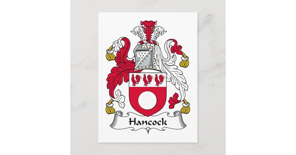 Hancock Family Crest Postcard | Zazzle