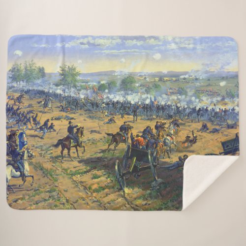 Hancock Gettysburg Picketts Charge Thure Thulstru Sherpa Blanket
