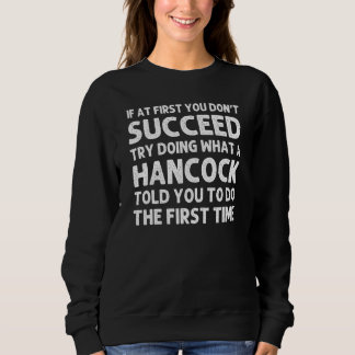 Hancock Surname Family Tree Birthday Reunion Idea Sweatshirt