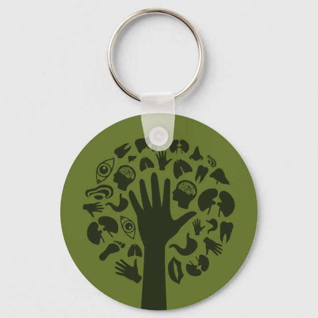 Hand a tree3 keychain (Front)