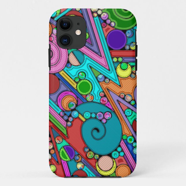 Hand And Digitally Painted Pattern Art 12 Case-Mate iPhone Case (Back)