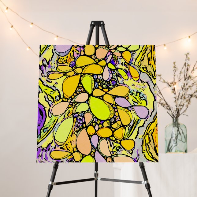Hand And Digitally Painted Pattern Art 13 Foam Board (In Situ (Stand))