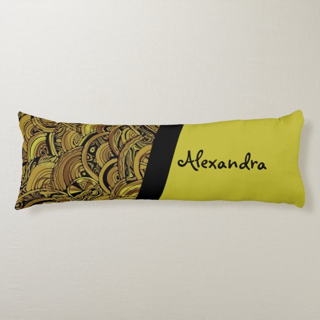 Hand And Digitally Painted Pattern Art 15 Body Pillow (Front)