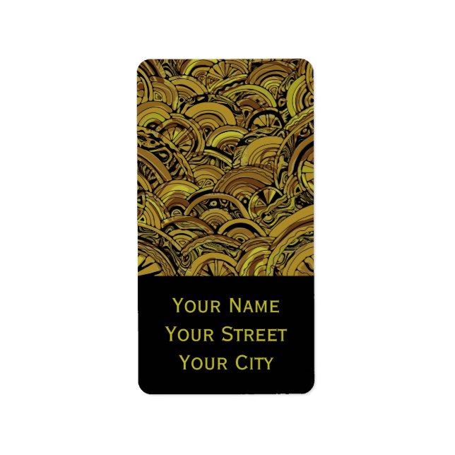Hand And Digitally Painted Pattern Art 15 Label (Front)