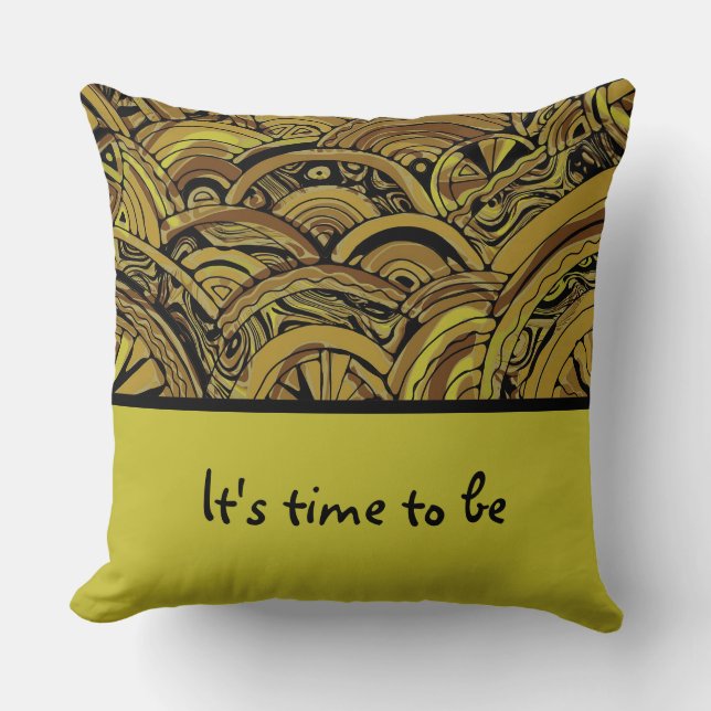 Hand And Digitally Painted Pattern Art 15 Throw Pillow (Front)
