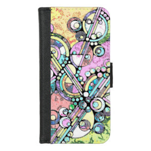 Hand And Digitally Painted Pattern Art 17 iPhone 8/7 Wallet Case