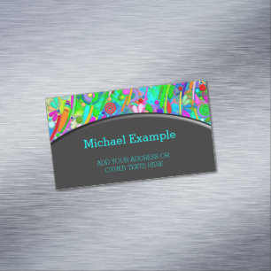 Hand And Digitally Painted Pattern Art 18 Business Card Magnet