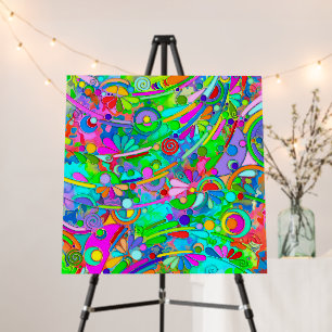 Hand And Digitally Painted Pattern Art 18 Foam Board