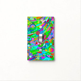 Hand And Digitally Painted Pattern Art 18 Light Switch Cover