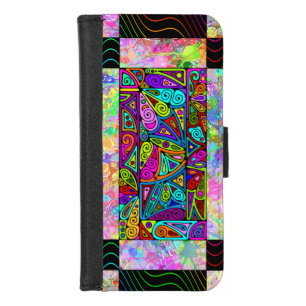 Hand And Digitally Painted Pattern Art 1 iPhone 8/7 Wallet Case