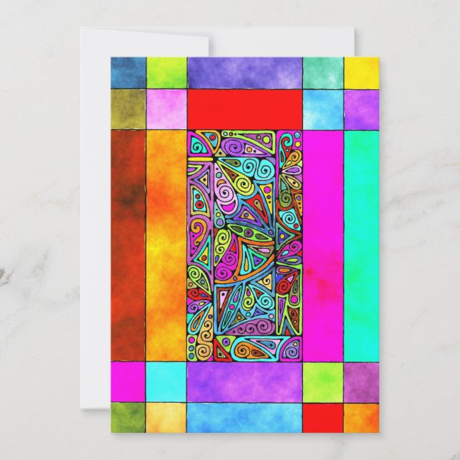 Hand And Digitally Painted Pattern Art 2 (Front)