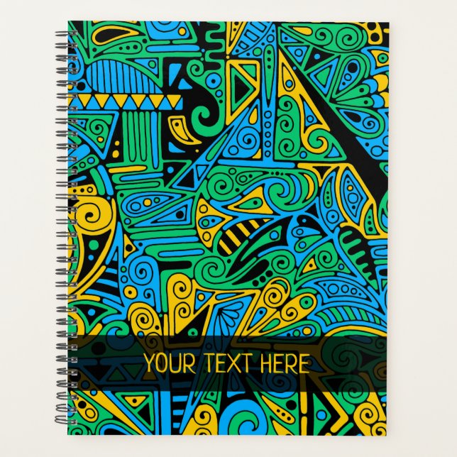 Hand And Digitally Painted Pattern Art 21 Planner (Front)