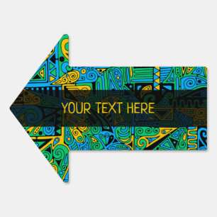 Hand And Digitally Painted Pattern Art 21 Sign