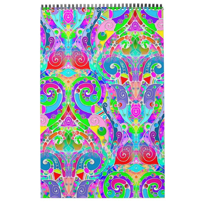 Hand And Digitally Painted Pattern Art 22 Calendar (Cover)