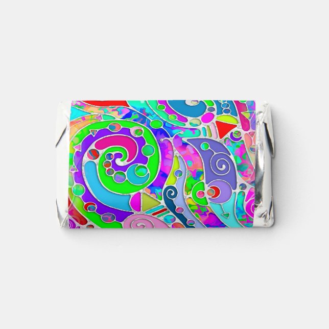 Hand And Digitally Painted Pattern Art 22 Hershey's Miniatures (Front)