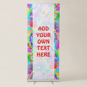 Hand And Digitally Painted Pattern Art 22 Retractable Banner