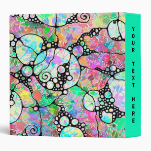 Hand And Digitally Painted Pattern Art 31 3 Ring Binder
