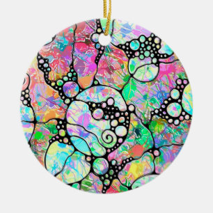 Hand And Digitally Painted Pattern Art 31 Ceramic Ornament
