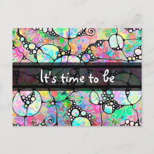 Hand And Digitally Painted Pattern Art 31 Postcard
