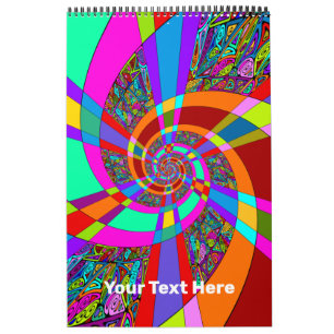 Hand And Digitally Painted Pattern Art 3 - DIY Calendar