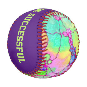 Hand And Digitally Painted Pattern Art 41 Baseball