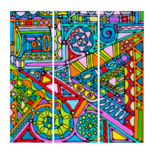 Hand And Digitally Painted Pattern Art 53
