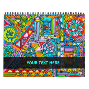 Hand And Digitally Painted Pattern Art 53 Calendar