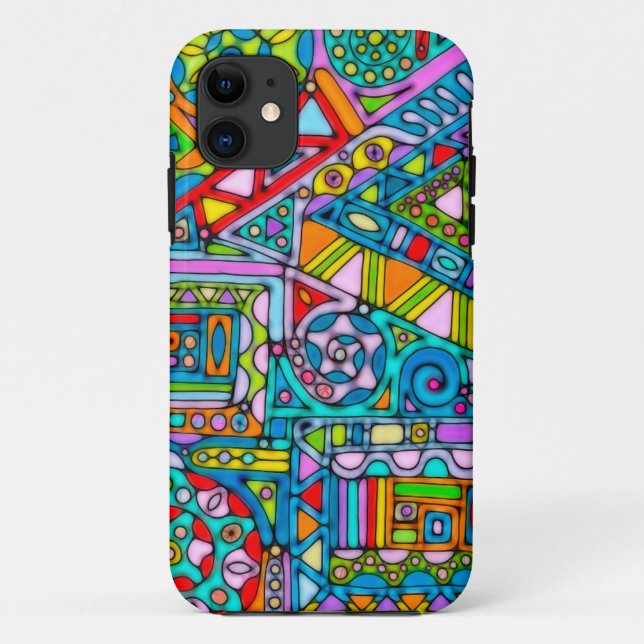 Hand And Digitally Painted Pattern Art 53 Case-Mate iPhone Case (Back)