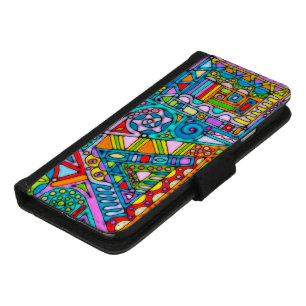 Hand And Digitally Painted Pattern Art 53 iPhone 8/7 Wallet Case