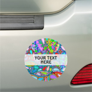 Hand And Digitally Painted Pattern Art 54 Car Magnet