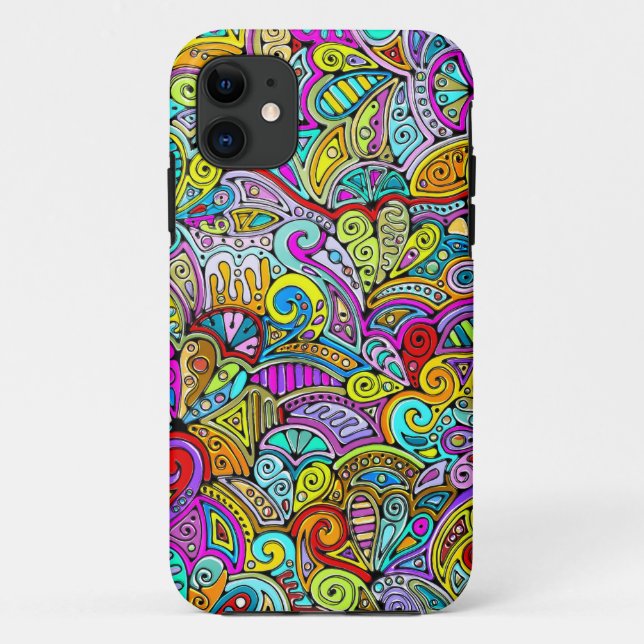 Hand And Digitally Painted Pattern Art 6 Case-Mate iPhone Case (Back)