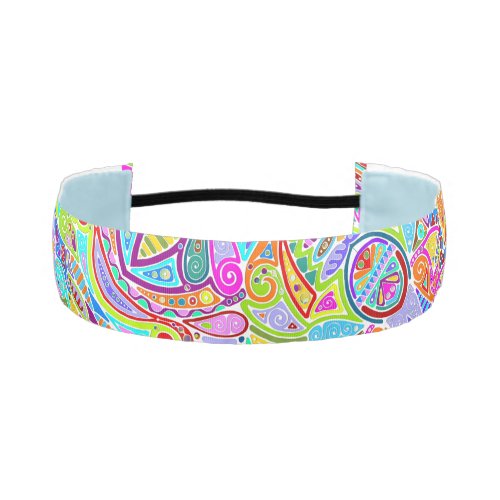 Hand And Digitally Painted Pattern Art 7 Athletic Headband