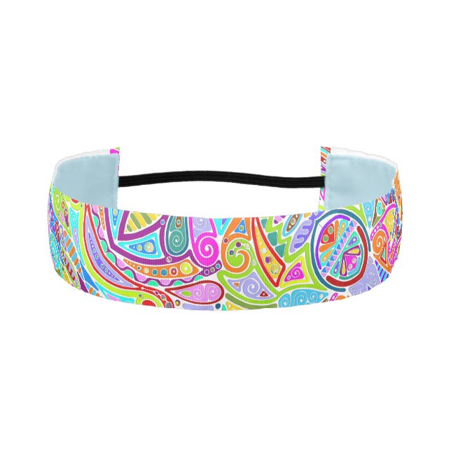 Hand And Digitally Painted Pattern Art 7 Athletic Headband (Front)