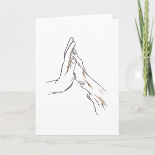 Hand and Dog Paw Card