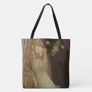 Hand and Flowers Tote Bag