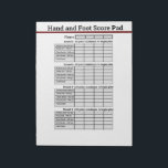 Hand and Foot Card Game Score Pad<br><div class="desc">Hand and Foot is a complicated card game that is a version of Canasta. How to play can be found on line. This is a score pad for an up to four player or partners game. It has divided grids for points per each individual accomplishment and each of the four...</div>