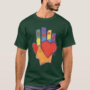 Hand and Heart by Bettigee T-Shirt