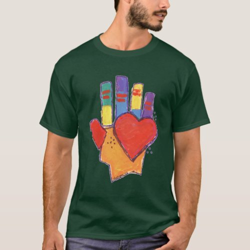 Hand and Heart by Bettigee T_Shirt