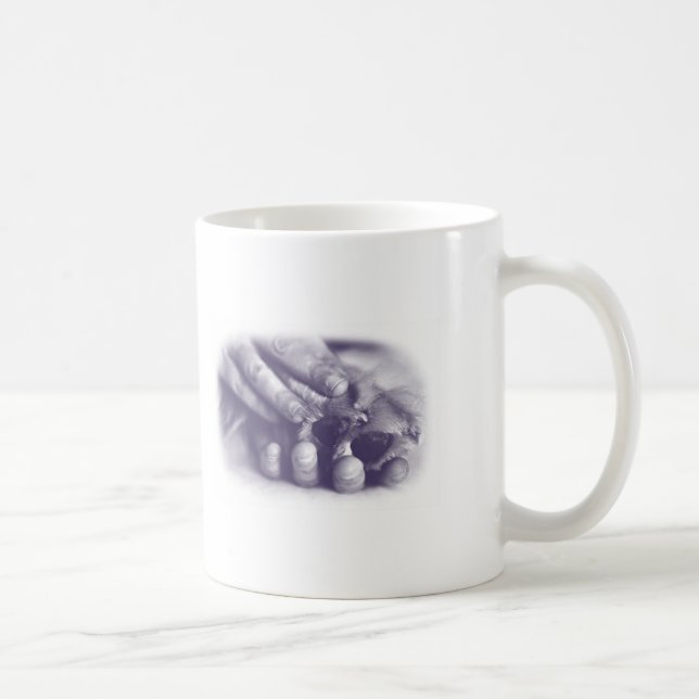 Hand and Paw Coffee Mug (Right)