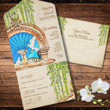 Hand Blue Arch Baroque Rustic Mexican Wedding