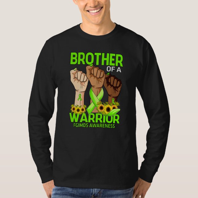 Hand Brother Of A Warrior Fgimds Awareness Sunflow T-Shirt (Front)