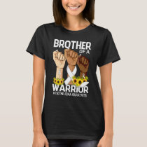 Hand Brother Of A Warrior Mesothelioma Awareness T-Shirt