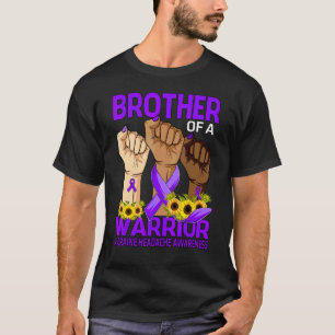 Hand Brother Of A Warrior Migraine Headache Awar T-Shirt
